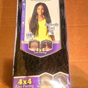 Butterfly Locs 30" 1B HD Lace Wig